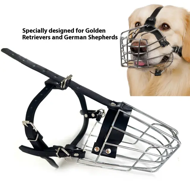 Dog Mouth Cover Golden RetrieverGerman Shepherd Dedicated Black - Shop at LoveMi