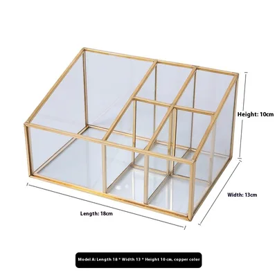 Storage Box Light Luxury European Brass Cosmetics Storage Box Type A - Shop at LoveMi