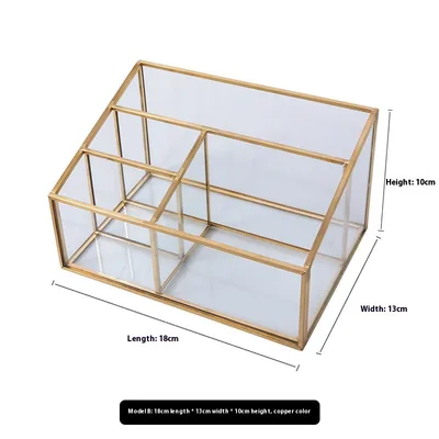 Storage Box Light Luxury European Brass Cosmetics Storage Box Type B - Shop at LoveMi