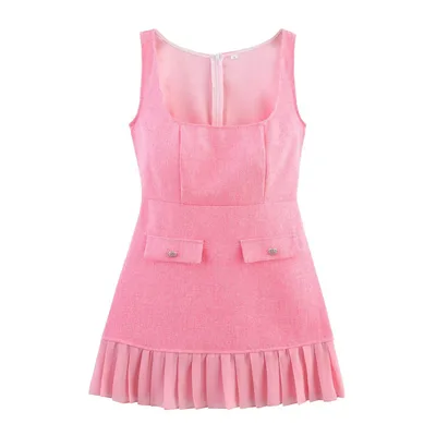 Female Refined Stylish And Versatile Dress Pink - Shop at LoveMi