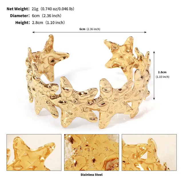 New Stainless Steel Bracelet Light Luxury 18k Geometric Bsj5651G - Shop at LoveMi