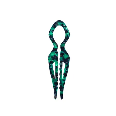 French Acetate Elegant Non slip Teeth Hairpin Green - Shop at LoveMi