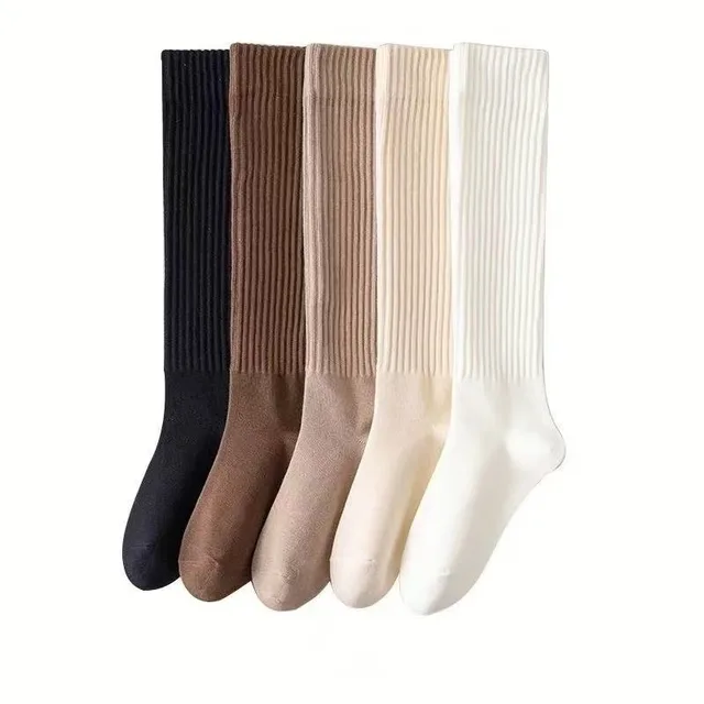 Autumn And Winter Calf Socks Children's Knee Length Socks Deodorant Mid calf 5Pairs - Shop at LoveMi