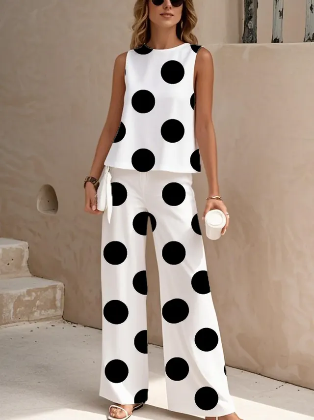 3D Digital Printing Women's Vest Sleeveless Suit White - Shop at LoveMi