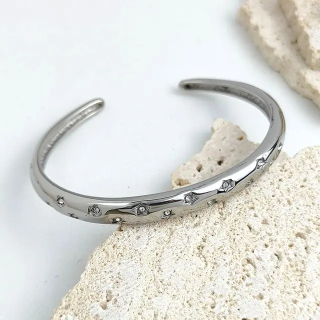 Starry Bracelet Hollow Design Creative Personality All matching Silver - Shop at LoveMi