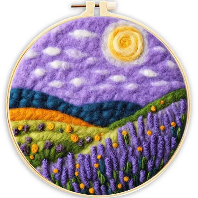 Blanket Painting With Embroidery Needle Felt Household Supplies Mzh210 - Shop at LoveMi