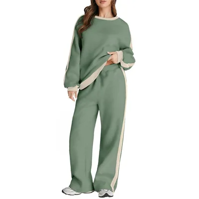Spring And Autumn Leisure Simple Graceful Color Matching Long Sleeve Green - Shop at LoveMi