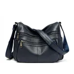 New Bags Women's High-grade Leather Tote First Layer - Blue