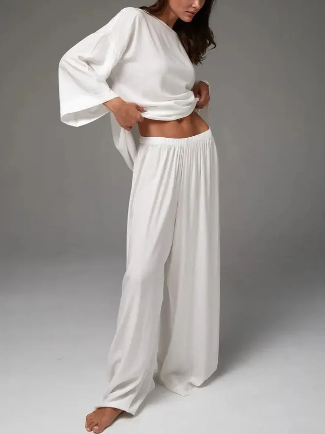 Lazy Casual Loose Top Women's Suit White - Shop at LoveMi
