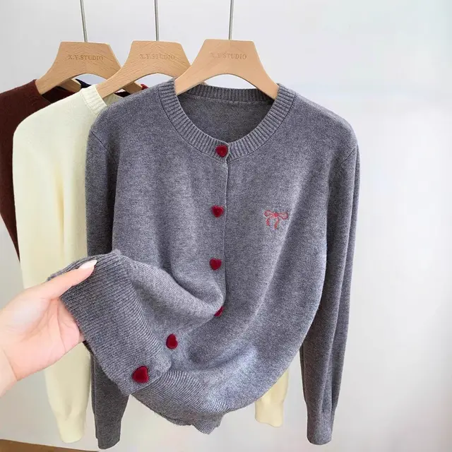 Autumn Korean Style All match Bottoming Sweater Coat Gray - Shop at LoveMi