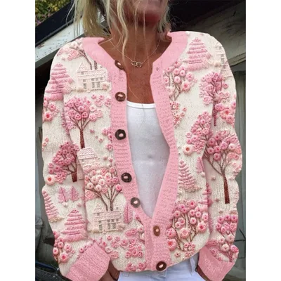 New Christmas 3D Digital Printing Women Cardigan Coat Outerwear Female Jlkswtsx395 Xl - Shop at LoveMi