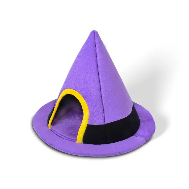 Halloween Witch Hat Cat Nest Cute Shape Purple - Shop at LoveMi