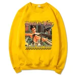 Pattern Round Neck Top Casual Bottoming Shirt Sweater - Yellow
