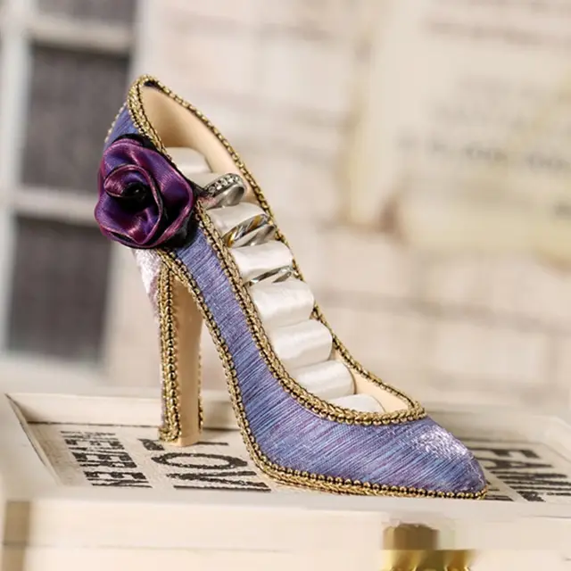 Jewelry Display Shelf High Heels Storage Ear Stud And Ring Home Royal Blue - Shop at LoveMi