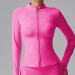 Long Sleeve Cardigan Cycling Clothing Tight Autumn And Winter - Rose Red