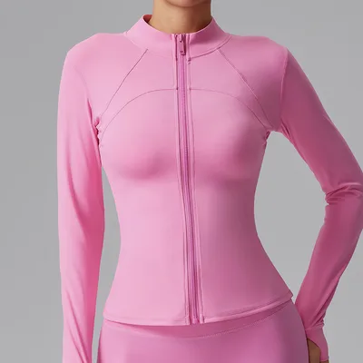 Long Sleeve Cardigan Cycling Clothing Tight Autumn And Winter Vigorous Pink - Shop at LoveMi