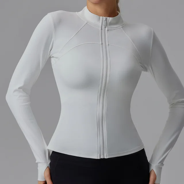 Long Sleeve Cardigan Cycling Clothing Tight Autumn And Winter White - Shop at LoveMi