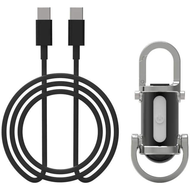 Keychain Flashlight Waterproof Lighting Lamp Silver Black - Shop at LoveMi