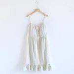 Sweet Floral Suspender Skirt Cotton Pajamas - Floral