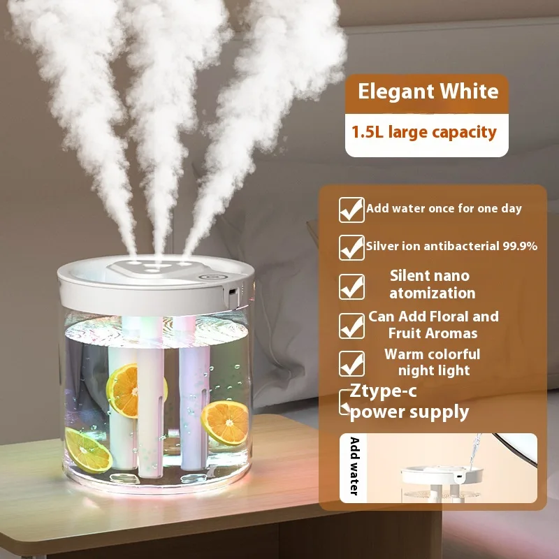 Humidifier Household Mute Heavy Fog Bedroom White - Shop at LoveMi
