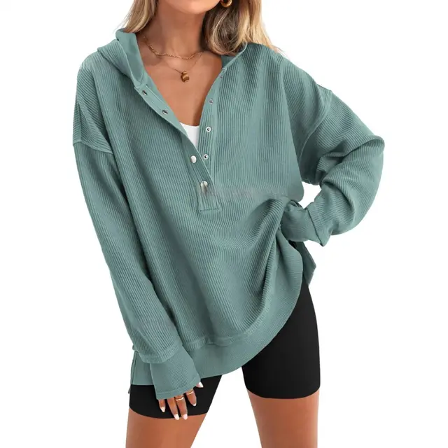 Autumn And Winter Solid Color Loose Raglan Sleeve Sweater Peacock Green - Shop at LoveMi