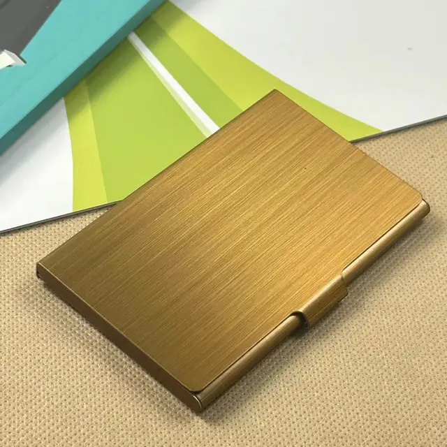 Stainless Steel Electroplating Business Card Holder Bronze - Shop at LoveMi