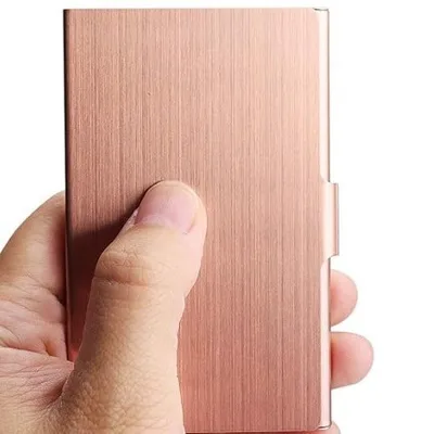 Stainless Steel Electroplating Business Card Holder Rose Gold Red Bronze - Shop at LoveMi
