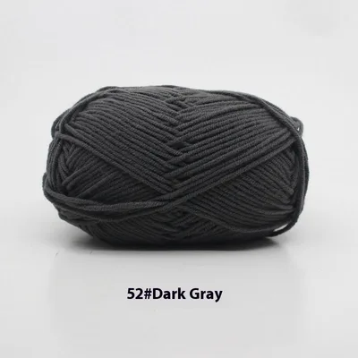 Four strand Milk Cotton Crochet Cotton Wool Ball 52 Dark Gray - Shop at LoveMi