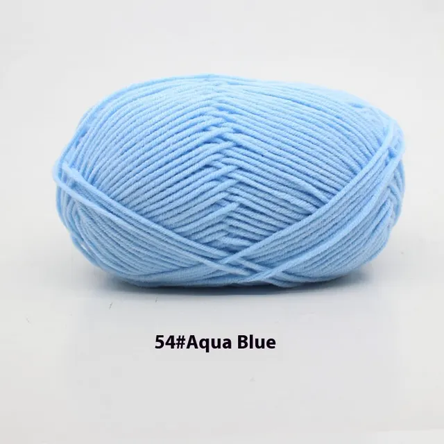 Four strand Milk Cotton Crochet Cotton Wool Ball 54 Water Blue - Shop at LoveMi