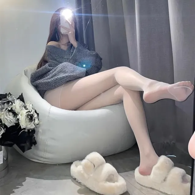 Ultra thin High permeability Sexy Pantyhose Anti hook Skin Care Socks White - Shop at LoveMi