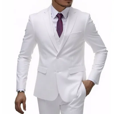 European And American Men's New Business Casual Suit Set White Suit - Shop at LoveMi