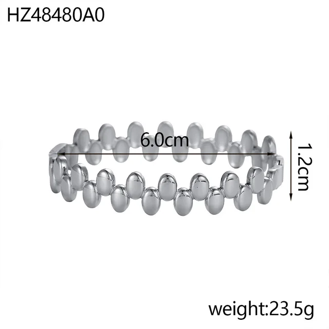 European And American Geometric Open Irregular Stainless Steel Light Luxury Minority Design High grade Bracelet Hz48480A0 - Shop at LoveMi