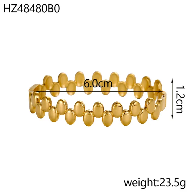 European And American Geometric Open Irregular Stainless Steel Light Luxury Minority Design High grade Bracelet Hz48480B0 - Shop at LoveMi