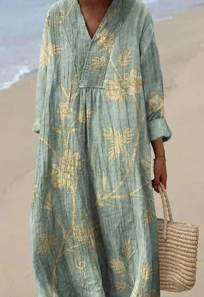 Casual Floral 3D Printed Sleeve Shirt Dress Floral - Shop at LoveMi