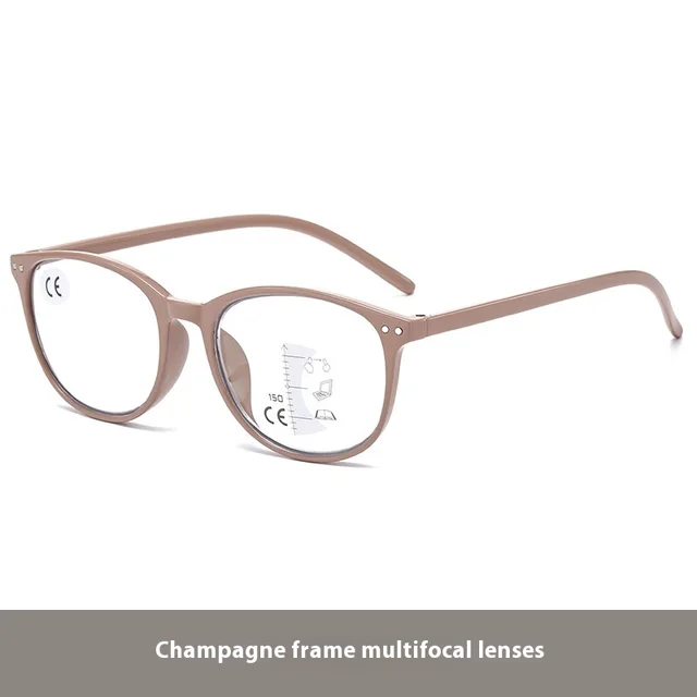Multi focus Women's Ultra light Presbyopic Glasses Champagne Box - Shop at LoveMi