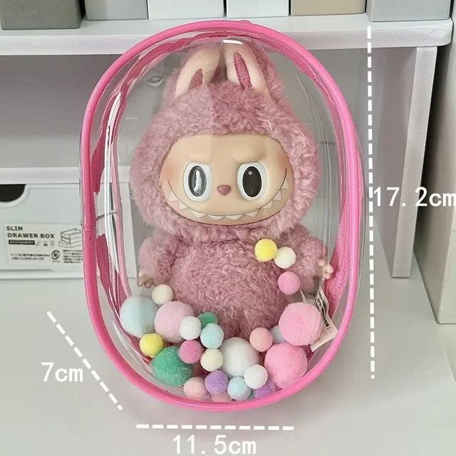 Cotton Doll Drying Baby Cartoon Backpack Protective Case Storage Bag Plum Powder - Shop at LoveMi