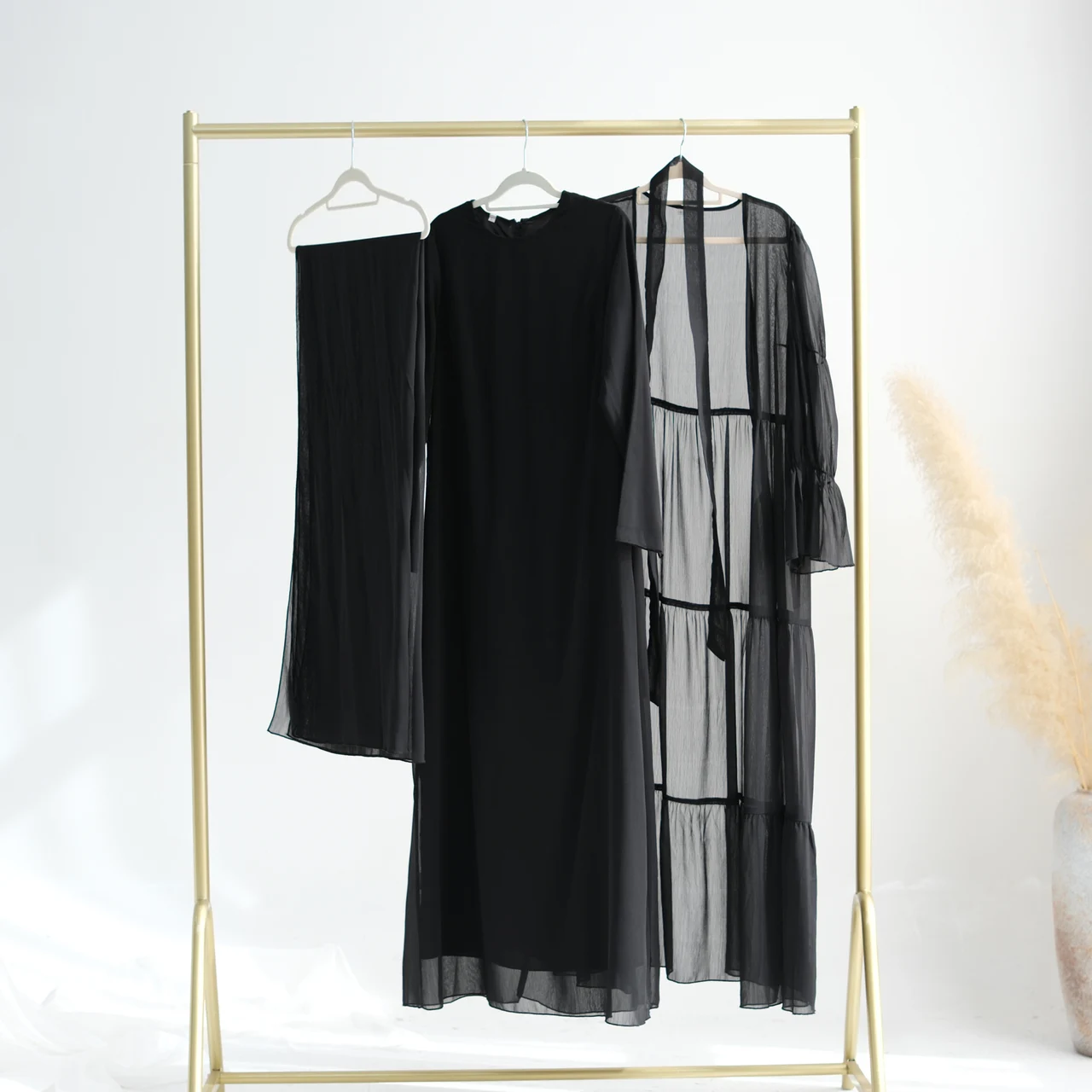 Women's Fashion Dubai Turkey Encounter Elegant Suit - Black