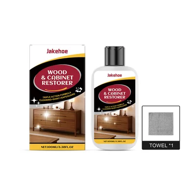 Wooden Furniture Scratch Care Solution Gentle Cleaning Decontamination Maintenance Polishing 100Ml Towel 1 - Shop at LoveMi