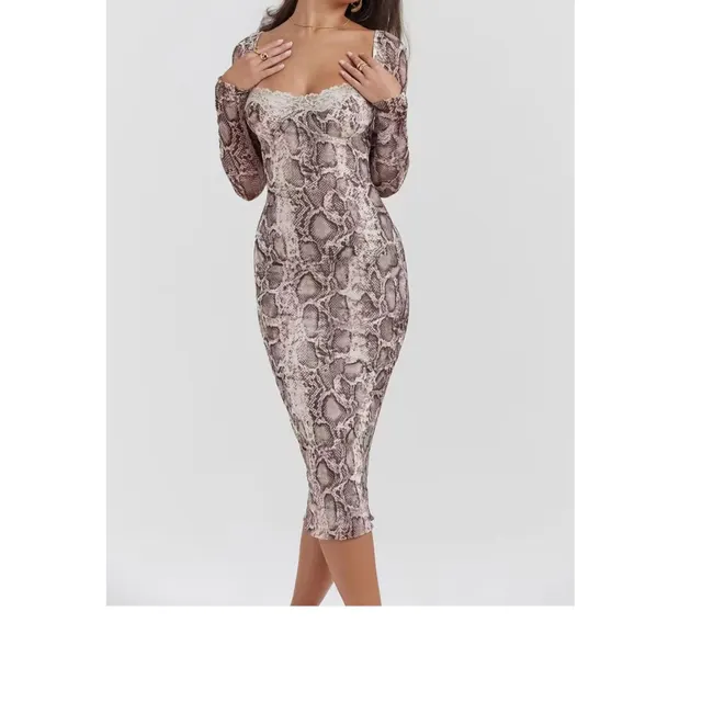 Digital Printed Sexy Slim Fit Lace Dress Gray Grey - Shop at LoveMi