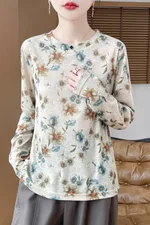 Round Neck Pullover Light Luxury Skin-friendly All-match Bottoming Shirt - Color-L