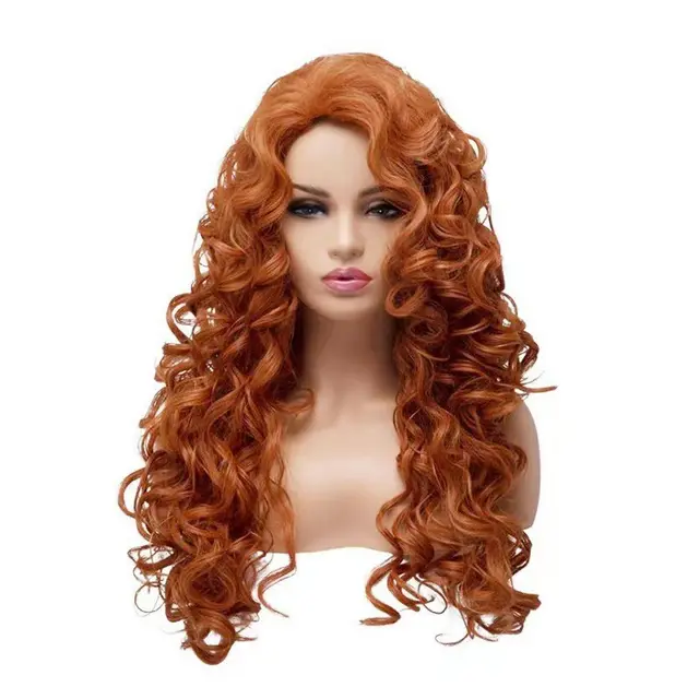 Brown Long Roll Wig Net Red Same Style Instant Noodles Fluffy Natural Brown - Shop at LoveMi