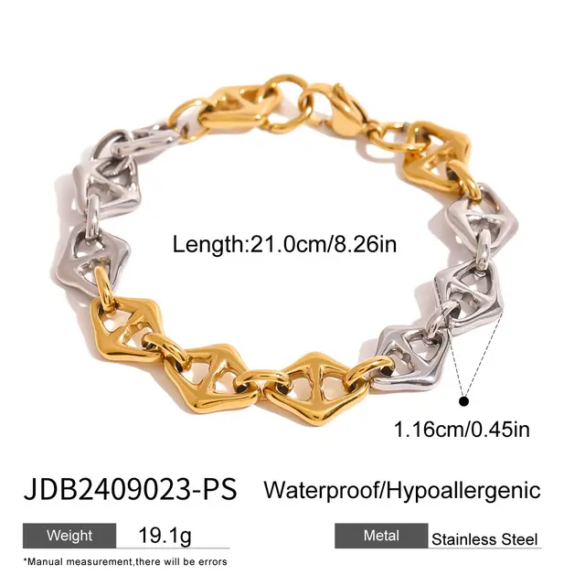 Stainless Steel Color Matching Bracelet Metal Chain Ins Hand Ring Jdb2409023 Ps - Shop at LoveMi