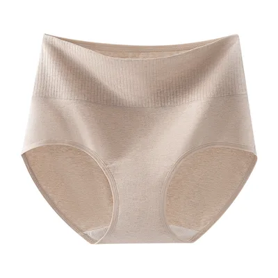 High Waist 60 Colored Cotton Antibacterial Belly Contracting Large Size Skin Color - Shop at LoveMi
