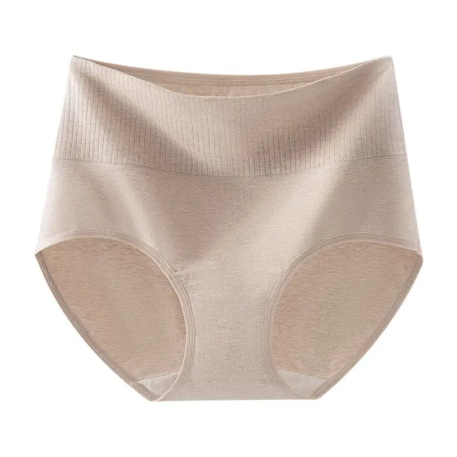 High Waist 60 Colored Cotton Antibacterial Belly Contracting Large Size Skin Color - Shop at LoveMi