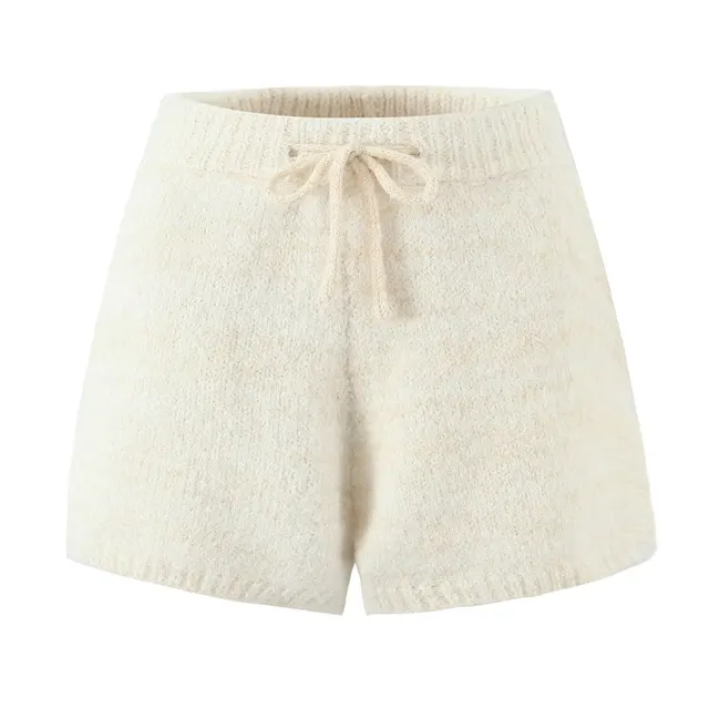 Single breasted Simple Knitting Cardigan Shorts Suit Shorts - Shop at LoveMi