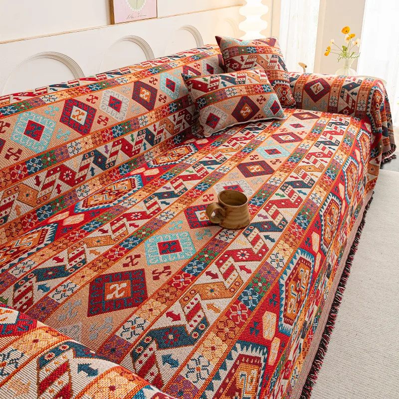 Bohemian Sofa Towel Ethnic Cloth Universal Cover Cover Jamal - Shop at LoveMi