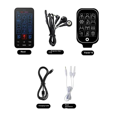 Household Electrotherapy Pulse Multifunctional Neck Massager Ent 12 Mode 4 Patch - Shop at LoveMi