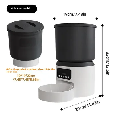 4L Smart Feeder Pet Cat Dog Timing Remote Monitoring Plastic Bowl - Shop at LoveMi