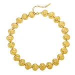 Gold Solid Shell Necklace 35Cm