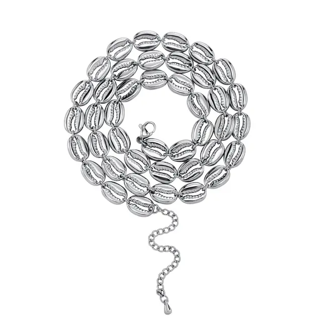 Summer Beach Style Shell 18K Gold plated Bracelet Silver Shell Necklace 20 Inch - Shop at LoveMi